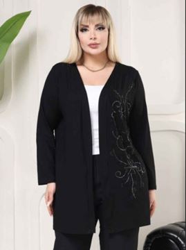 Immagine di CURVY GIRL BLACK OPEN CARDIGAN SEQUENCE